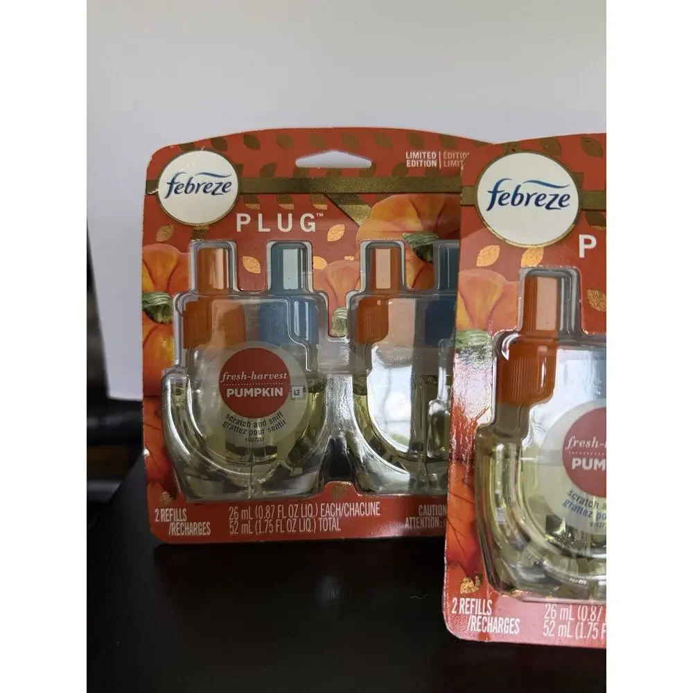 Febreze Plug in PUMPKIN PATCH Scented Oil Refill Limited Edition New 6 Refills